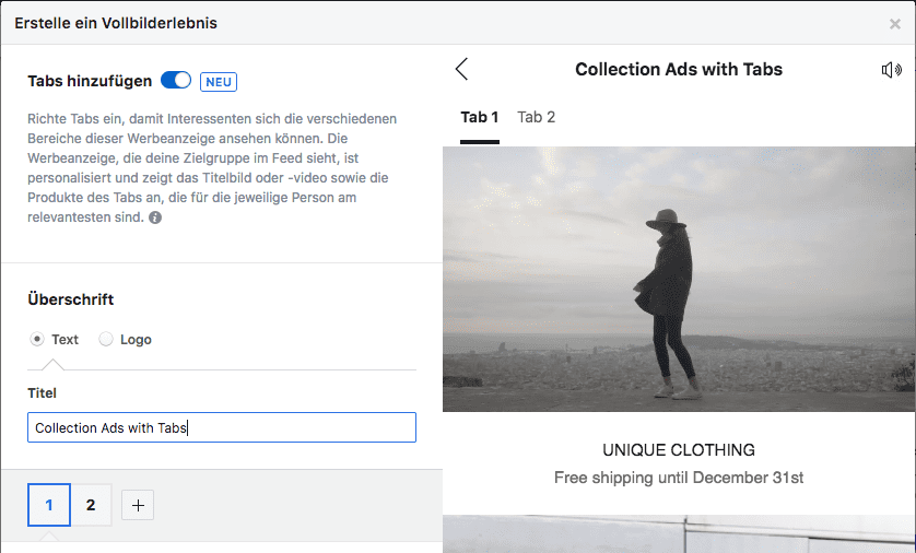 collection ads