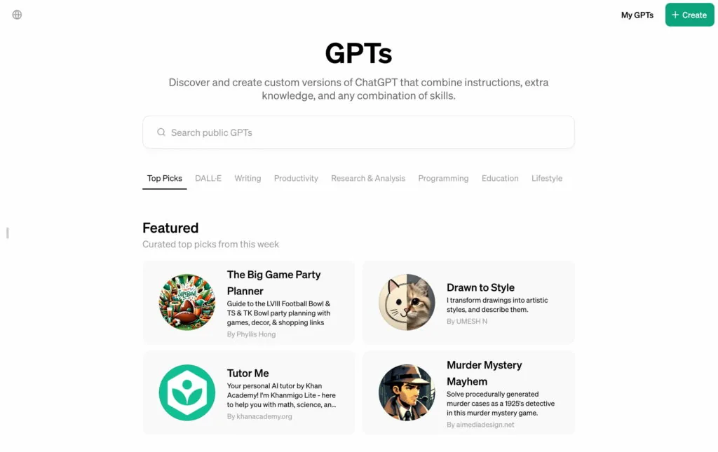 ChatGPT Store für SEO