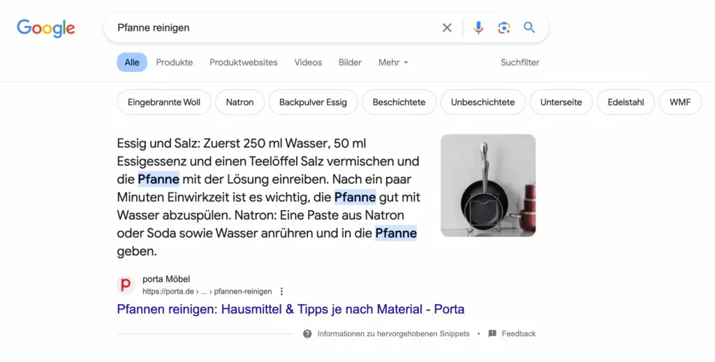 CTR verbessern mit Featured Snippets