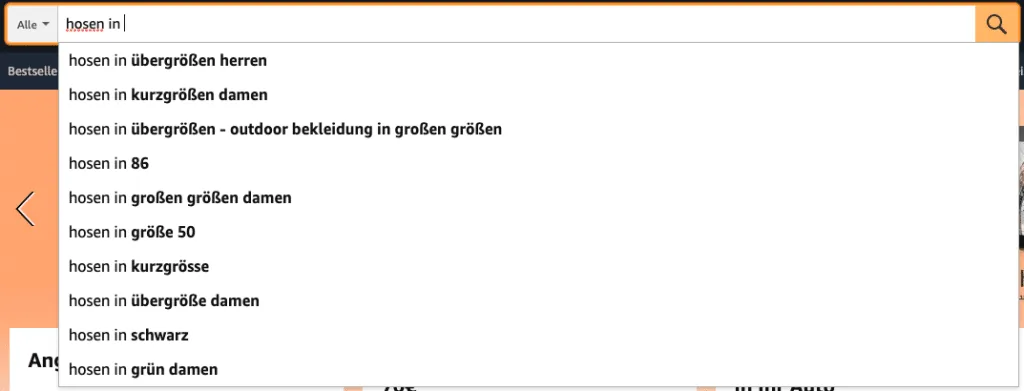 SEO für Online Shops mit Amazon Suggets