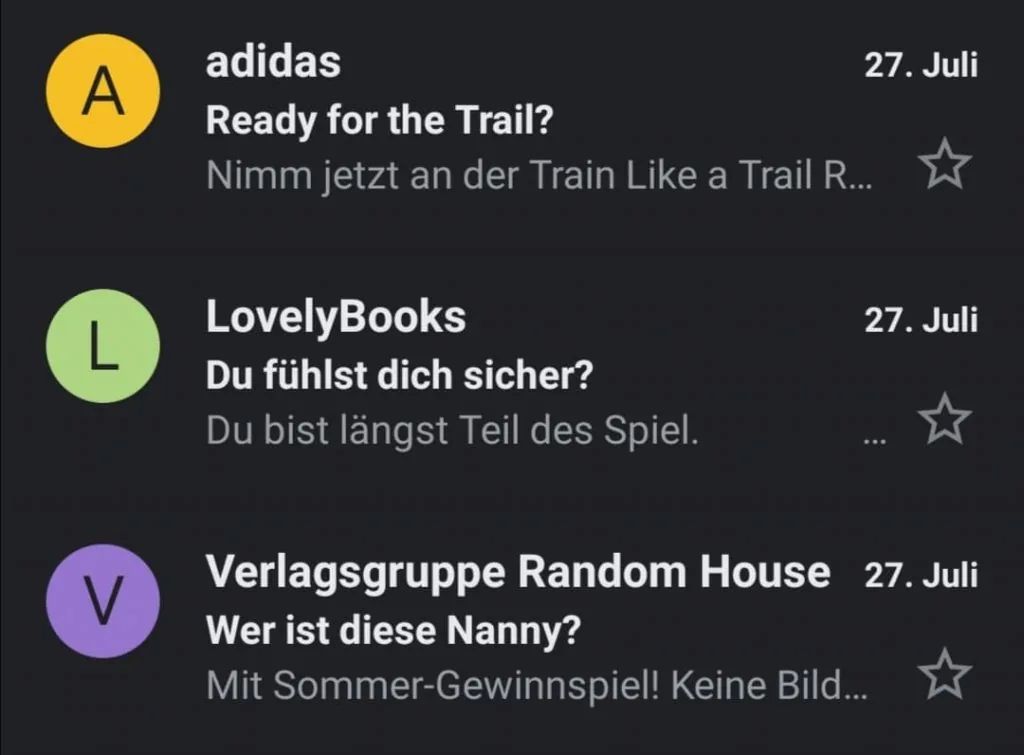 E-Mail-Marketing-Tipps: 3 E-Mails, alle Betreffzeilen sind Fragen.
