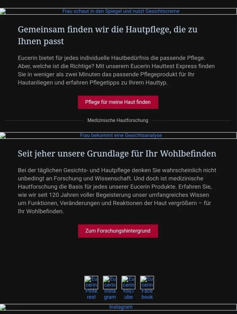 E-Mail-Marketing-Tipps: Eucerin nutzt gute CTAs.