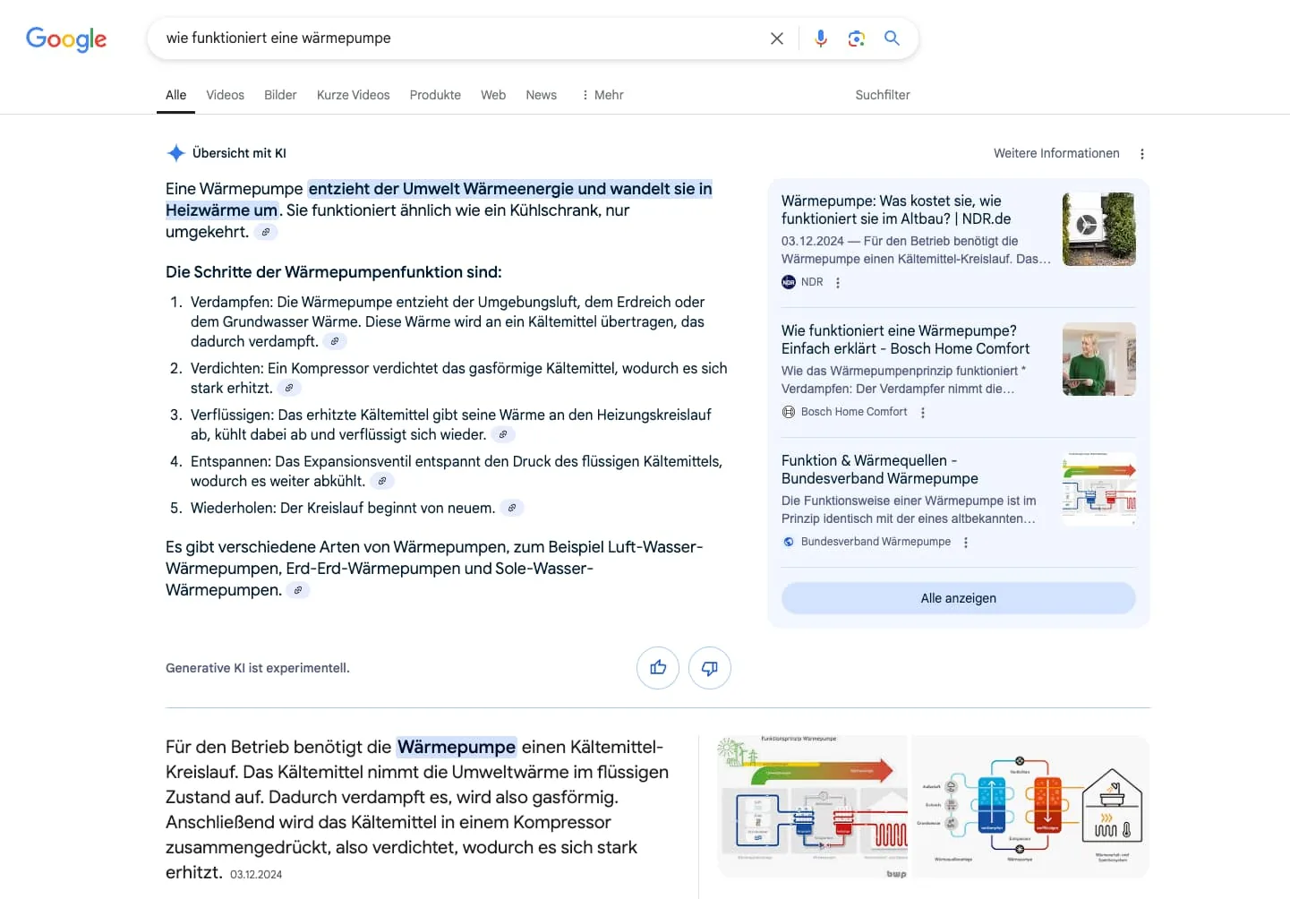 Google AI Overview beantwortet Fragen direkt in den Suchergebnissen
