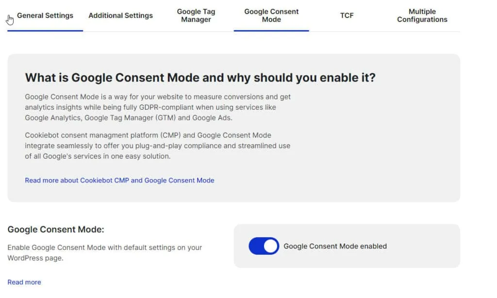 Google Consent Mode V2 Aktivierung