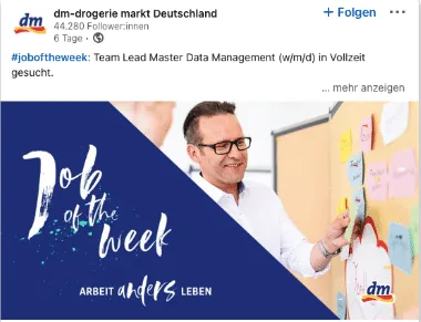 Linkedin Recruiting Ads dm-beispiel