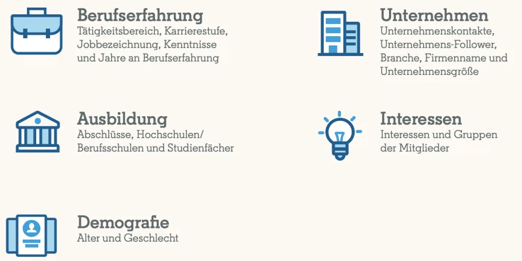 LinkedIn Ads Leitfaden: Ratgeber Targeting