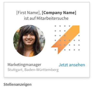Linkedin Recruiting Ads Stellenanzeigen Ad