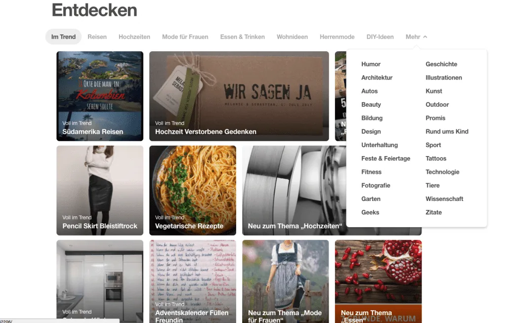 pinterest entdecken