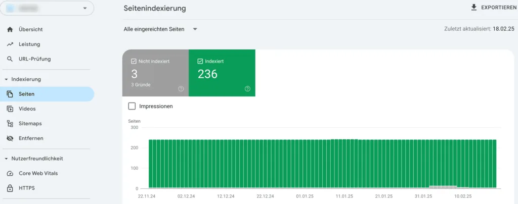 Indexabdeckung Google Search Console