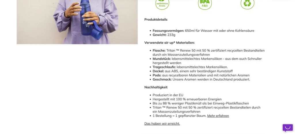 Air-Up SEO Produktbeschreibung