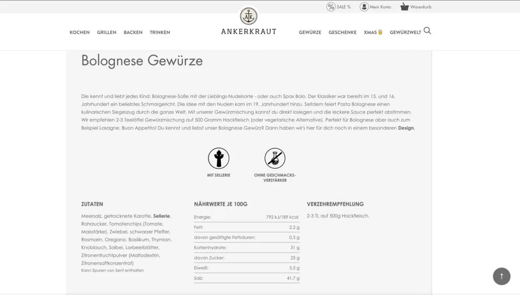 SEO Produktbeschreibung Ankerkraut